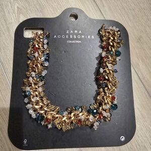 ZARA Accessories Multicolor Beaded Chain Necklace